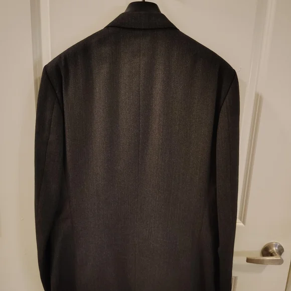 Giorgio Armani Charcoal Double-Breasted Blazer 1980's
